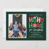Carte de vœux de Noël Ho Ho Home Annonce de déména (Devant)