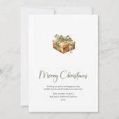 Carte de vœux de Noël imprimable botanique classiq (Devant)