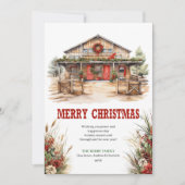 Carte de vœux de Noël imprimable sur le Far West (Devant)