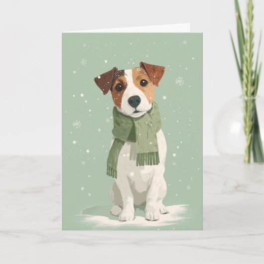 Carte de vœux de Noël Jack Russell (Devant)
