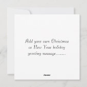 Carte de voeux de Noël jaune photo. (Dos)