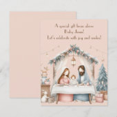 Carte de vœux de Noël Jésus bébé (Devant / Derrière)