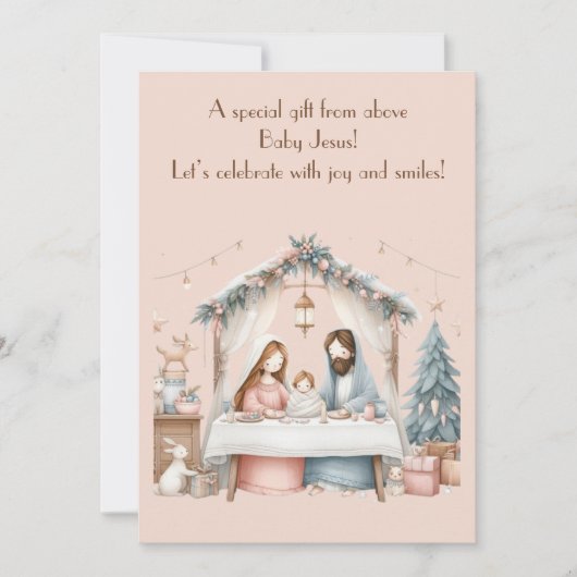 Carte de vœux de Noël Jésus bébé (Devant)