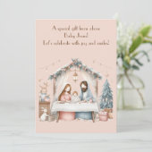 Carte de vœux de Noël Jésus bébé (Debout devant)