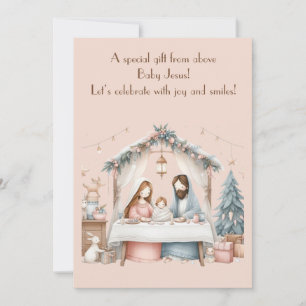 Carte de vœux de Noël Jésus bébé