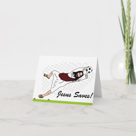 Carte de vœux de Noël 'Jésus sauve !' (Devant)