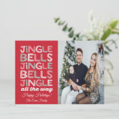 Carte de voeux de Noël Jingle Bells (Debout devant)