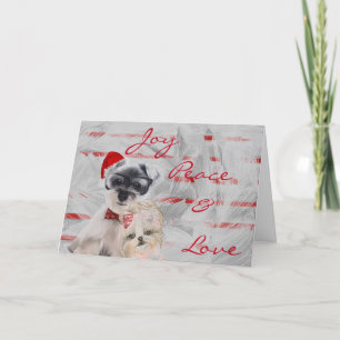 Carte de voeux de Noël "Joy Peace & Love"