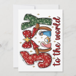 Carte de vœux de Noël Joy To World