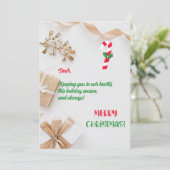 Carte de voeux de Noël joyeuse et brillante (Debout devant)