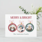 Carte de vœux de Noël Joyeuse et Lumineuse (Debout devant)