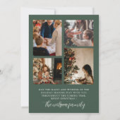 Carte de vœux de Noël joyeuse famille de vacances (Dos)