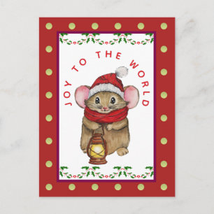 Carte de vœux de Noël joyeuse pour souris