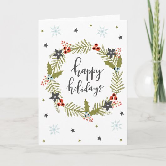 Carte de voeux de Noël "Joyeuses fêtes" (Devant)