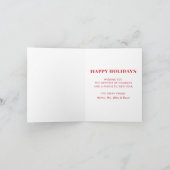 Carte de vœux de Noël Joyeuses Fêtes (Intérieur)