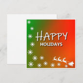Carte de vœux de Noël-Joyeuses Fêtes (Devant / Derrière)
