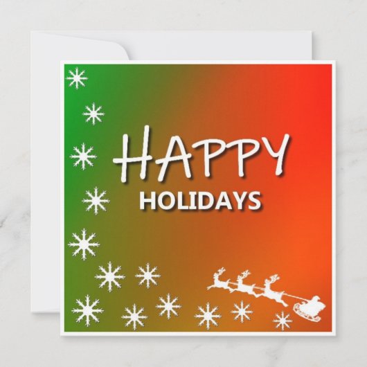 Carte de vœux de Noël-Joyeuses Fêtes (Devant)