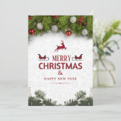 Carte de vœux de Noël joyeux (Debout devant)