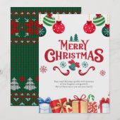 Carte de vœux de Noël joyeux (Devant / Derrière)