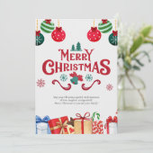 Carte de vœux de Noël joyeux (Debout devant)
