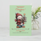 Carte de vœux de Noël joyeux (Debout devant)