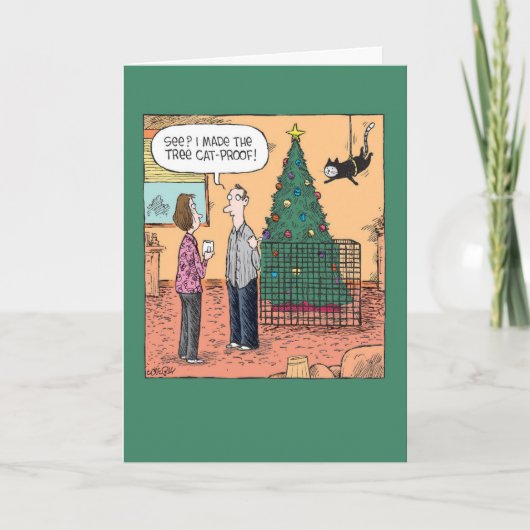 Carte de voeux de Noël Joyeux - Arbre de démonstra (Devant)