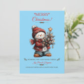 Carte de vœux de Noël Joyeux Noël (Debout devant)