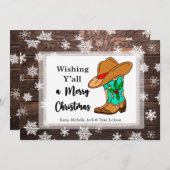 Carte de vœux de Noël Joyeux Noël (Devant / Derrière)