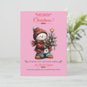 Carte de vœux de Noël Joyeux Noël (Debout devant)