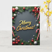 Carte de vœux de Noël Joyeux Noël (Fleur jaune)