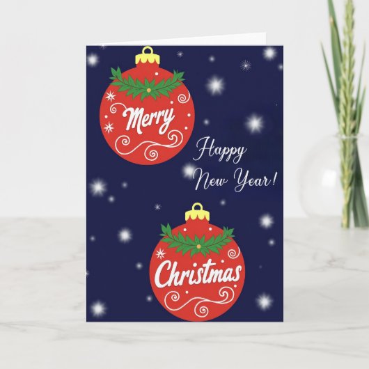 Carte de vœux de Noël Joyeux Noël (Devant)