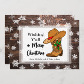 Carte de vœux de Noël Joyeux Noël (Devant / Derrière)