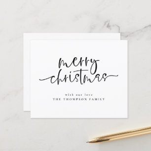 Carte de vœux de Noël Joyeux Noël avec un scénario