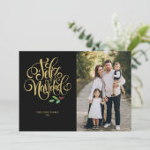 Carte de vœux de Noël Joyeux Noël Photo (Debout devant)