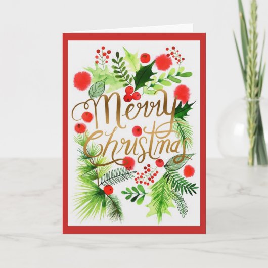 Carte de voeux de Noël Joyeux personnalisée (Devant)