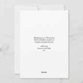 Carte de voeux de Noël Joyeux Photo Monochrome (Dos)