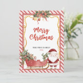 Carte de vœux de Noël joyeux Santa sleigh fun (Debout devant)