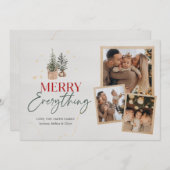 Carte de vœux de Noël Joyeux Tout (Devant / Derrière)