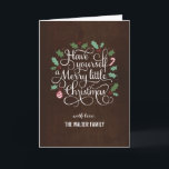 Carte de voeux de Noël Joyeux Type<br><div class="desc">Célébrez la saison avec cette carte de vacances moderne et élégante de Berry Berry Sweet.</div>
