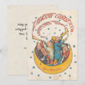 Carte de vœux de Noël Joyeux Vœux (Devant / Derrière)