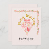 Carte de voeux de Noël Joyeux Whimsical (Devant / Derrière)