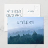 Carte de vœux de Noël Joyuses Fêtes (Devant / Derrière)