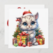 Carte de voeux de Noël Kitty (Devant / Derrière)