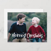 Carte de vœux de Noël la plus joyeuse dessinée ave (Devant / Derrière)