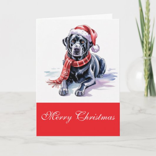Carte de vœux de Noël Labrador (Devant)