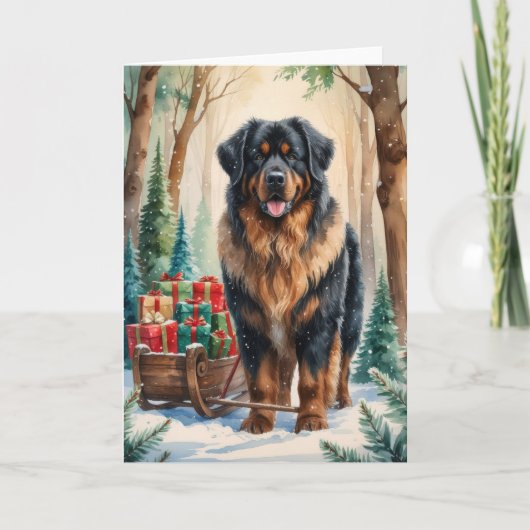 Carte de voeux de Noël Leonberger Dog (Devant)