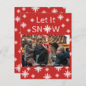 Carte de vœux de Noël Let It Snow (Devant / Derrière)