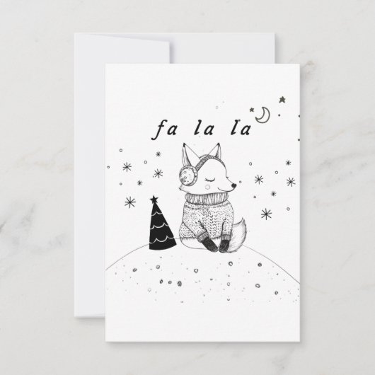 Carte de voeux de Noël Little Fox (Devant)