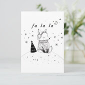 Carte de voeux de Noël Little Fox (Debout devant)