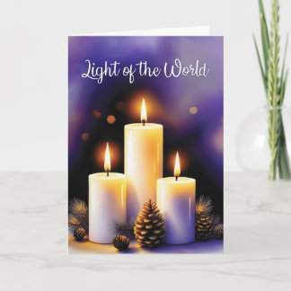 Carte de vœux de Noël Lumière du monde
